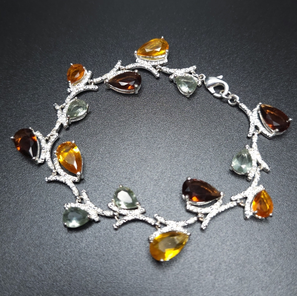 Vintage Nataliya V Collister multi crystal bracelet. NVC